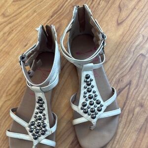 Jellypop Beige Studded Sandals